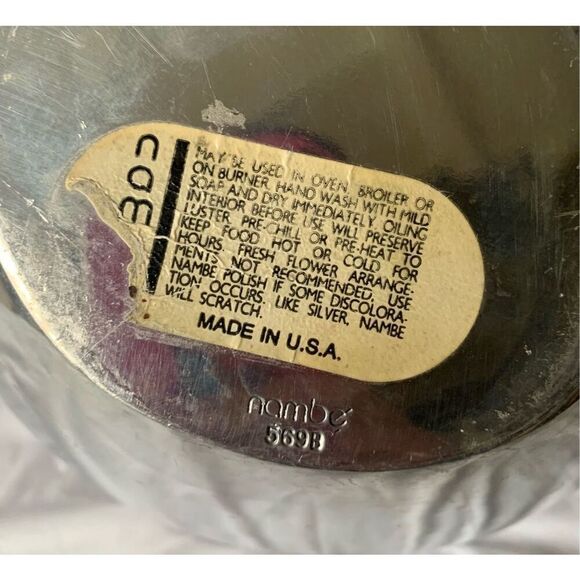 Nambe 569 Metal Alloy Silver Butterfly Serving Bowl 11” VTG MCM - Picture 4 of 8